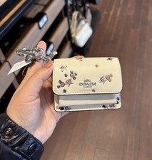 NWT Coach Klare Bag Charm With Star Print CCF23 Silver Chalk