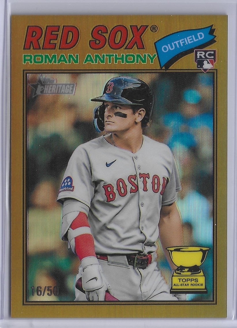2026 Topps Heritage #86 Roman Anthony RC Rookie Gold Chrome /50 BoSox
