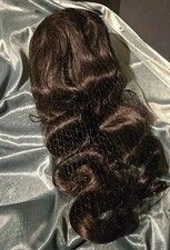 NEW Long Wavy Black Lace Front Wig Human Hair Blend Women's Fashion Wigs