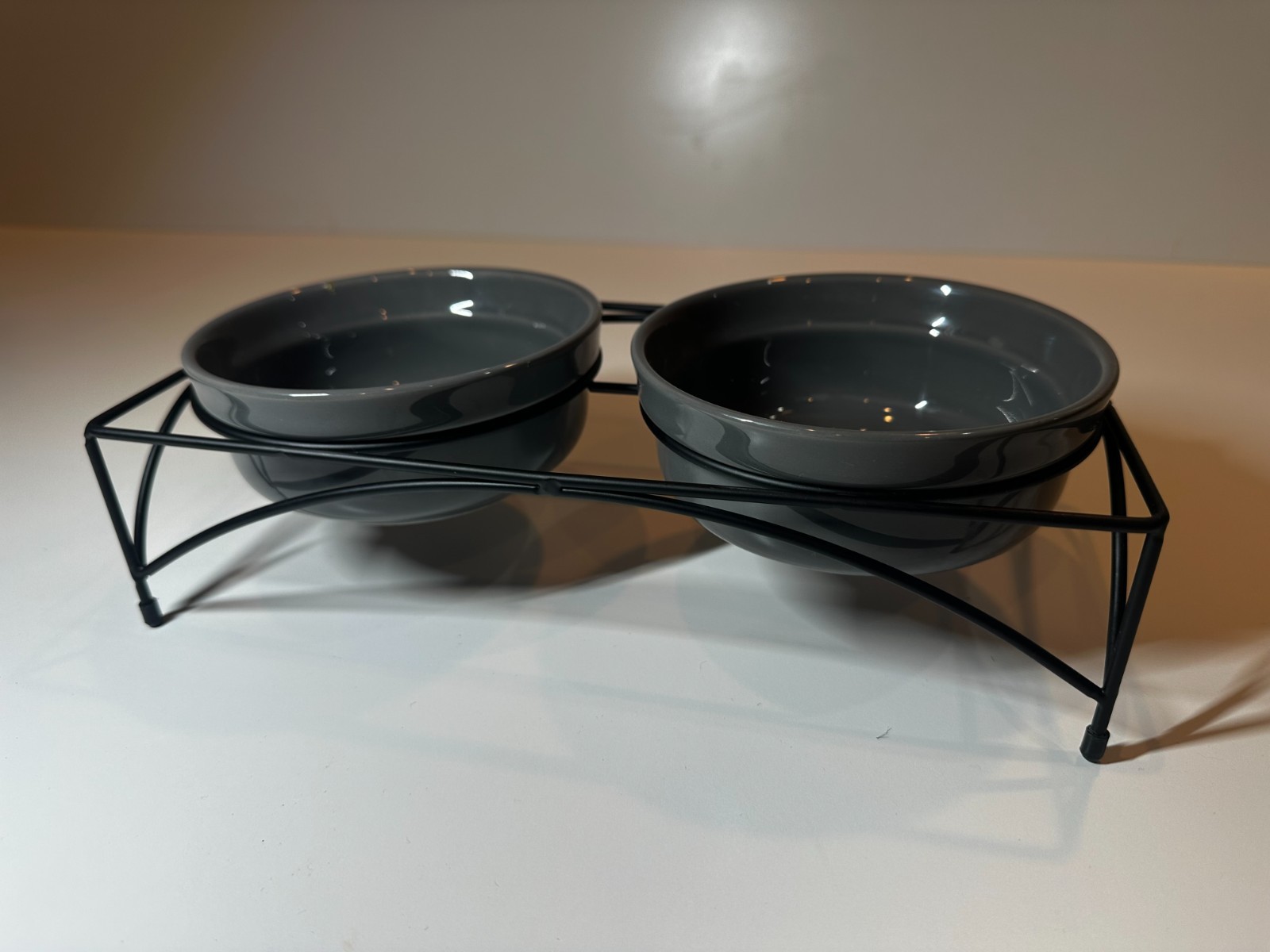 Bowls,12 Oz(1.5 Cup) Ceramic Raised Pet Bowls For Food And W