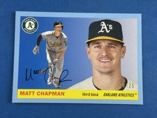 2020 Topps Archives Blue #79 Matt Chapman Oakland Athletics #/25