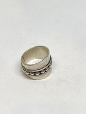 10g SIZE 7 STERLING SILVER ABSTRACT BAND RING SOUTHWESTERN HANDMADE RING