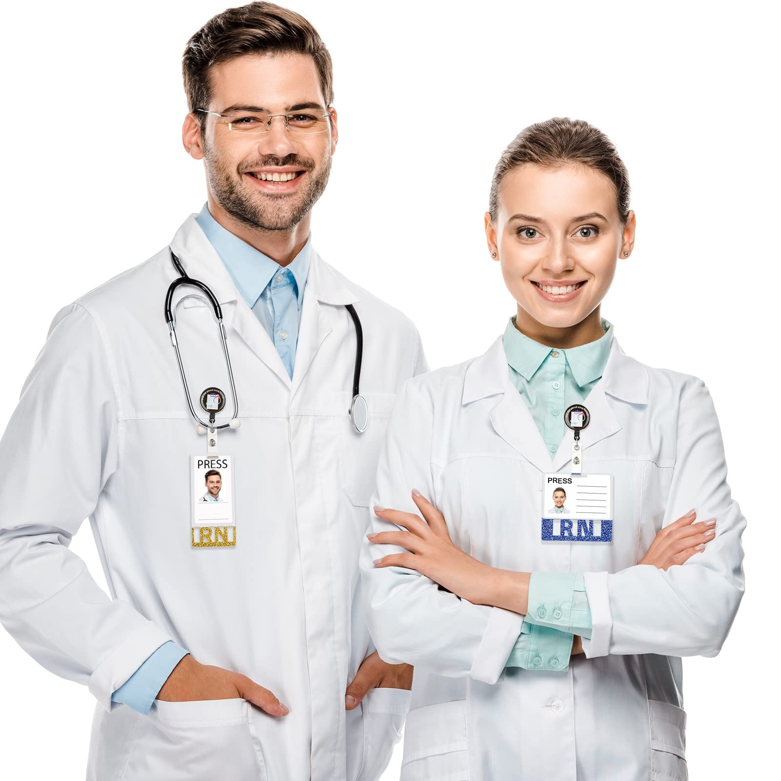 как выглядит 10 Pcs Registered Nurse Glitter RN Badge Nursing RN Badge Tag RN Accessories ... фото