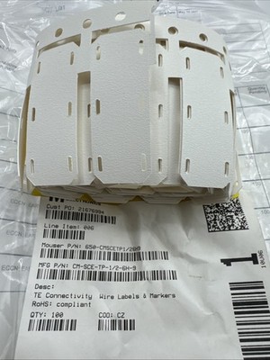 (200) TE Connectivity Raychem CM-SCE-TP-1/2-6H-WIRE MARKER CBL TIE 20.3X51.5MM