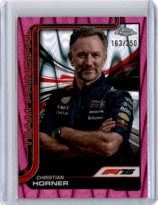 2025 Topps Chrome Formula 1 #192 Christian Horner Pink Raywave /250 Red Bull