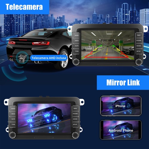 Autoradio DAB+ Carplay Android 13 32G GPS RDS +CAM Per VW GOLF 5 6 Passat Touran - Foto 11 di 15