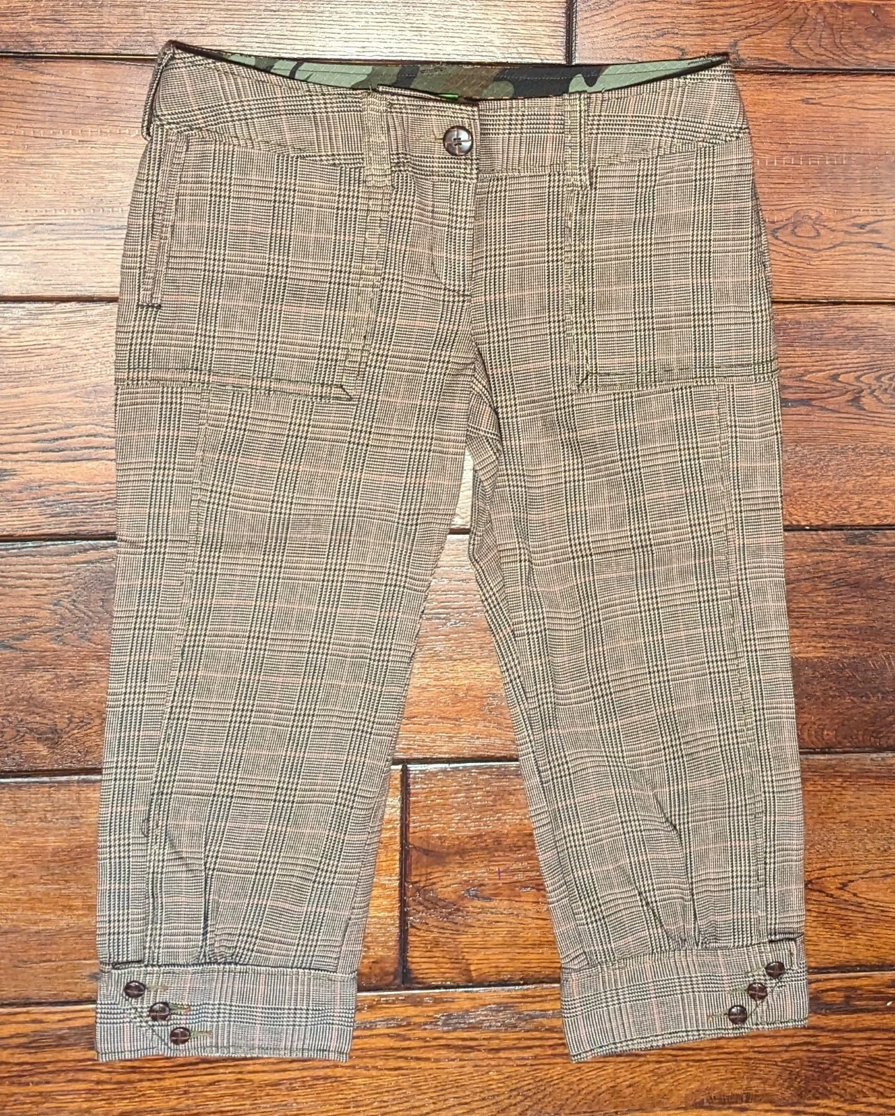 Anthropologie ETT TWA Cotton & Spandex Stretch Cropped Capri Pants Size 8 - NWT