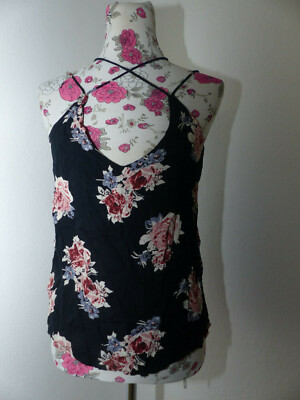 Neues Only Damen Jersey Top 'AYLINE KARMEN' Spaghettiträger Gr 36 Blumenmuster 