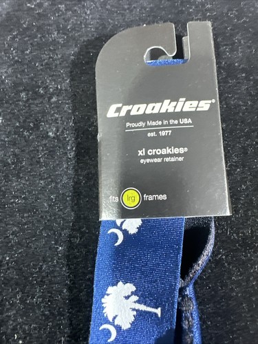 Croakies South Carolina Palmettos Sunglass Strap Fits 11-17 mm temples. Washable - Picture 2 of 3