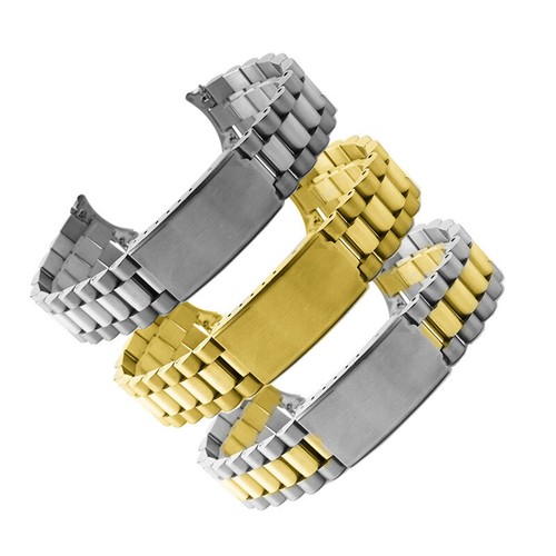 19 20 21 mm Estremità Curva Bracciale Solido Acciaio Inox Cinturino Orologio - Foto 4 di 9