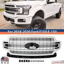 For 2018-2020 Ford F150 F-150 White Platinum Limited Front Upper Grille Assembly For 2018-2020 Ford F150 F-150 White Platinum Limited Front Upper Grille Assembly