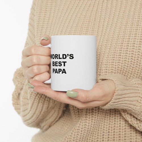Taza de café World's Best Papa 11 oz - Imagen 7 de 9