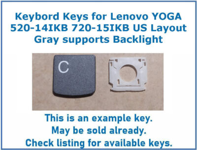 Key for keyboard Lenovo YOGA 520-14IKB 720-15IKB GRAY BACKLIT US English+Europea