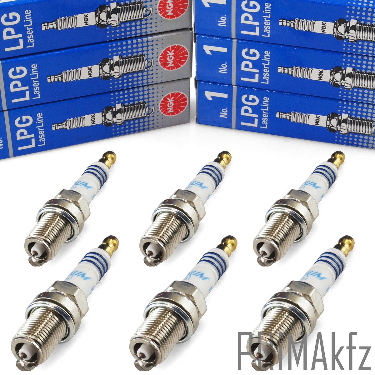 6x NGK LPG 1 Laserline Zündkerzen 1496 LPG / CNG für Audi Mercedes
