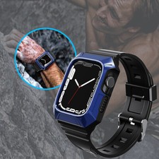 For Apple Watch Ultra 8 7 6 5 4 3 2 Sport TPU Watch Strap Band with Bumper Case