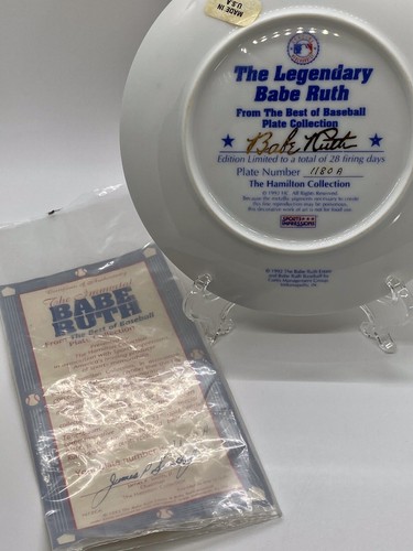 Babe Ruth The Hamilton Collection Plate With COA - Picture 5 of 5