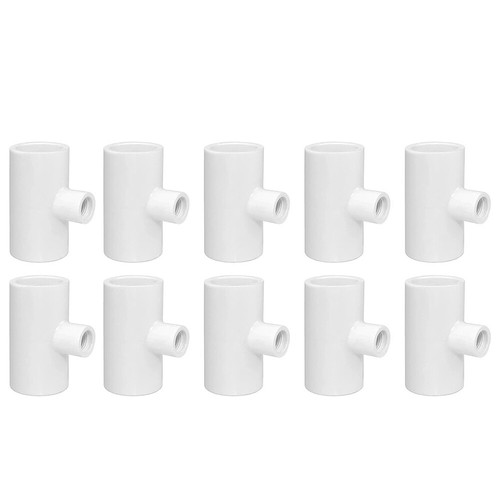 10/20PCS 3 Vie PVC Raccordi a T 1/2" Automatico Pollo Irrigatore Tazze - Foto 11 di 13