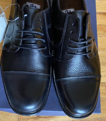 Carlo Morandi Black Deer Skin Leather Lace Up Shoes Made in  display picture 1
