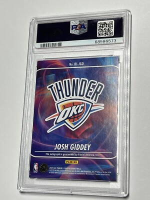 Josh Giddey Panini Rookie RC autograph PSA | eBay
