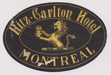 RITZ CARLTON HOTEL MONTREAL CANADA LUGGAGE LABLE