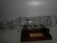 Spanish Galleon 1588 Ship In A Bottle Glass Ornament - PERFECT