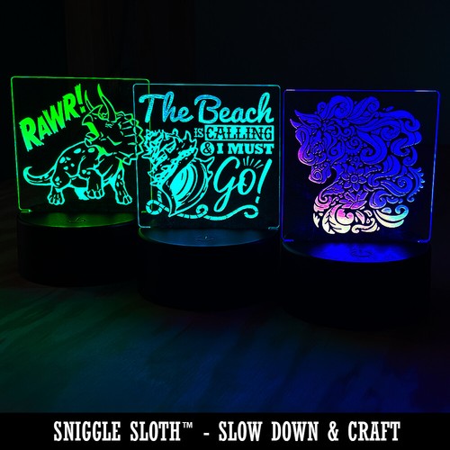 Wirehaired Dachshund Dog Solid 3D Illusion LED Night Light Sign Lamp - 第 4/6 張圖片