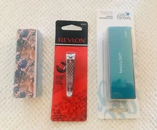 2 Nail Finishing Buffers & 1 Revlon Accurate Clippers NEW