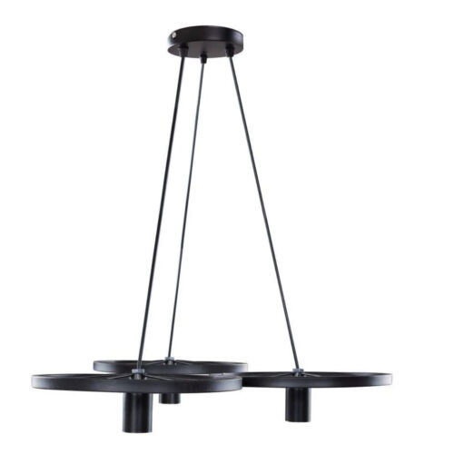 Vintage Decken Pendelleuchte Industrie 3-Wege Rad Anhänger Hänge Retro Lampe - Bild 13 von 38