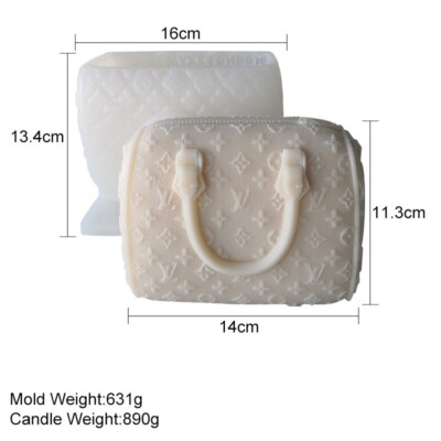 DIY Bag Candle Silicone Molds 3D Wax Soap Making Mold  Bag Resinous Mold