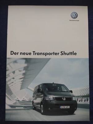 VW Bus T5 Transporter Shuttle Prospekt 12/2003