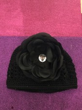 Toddler crochet beanie hat black