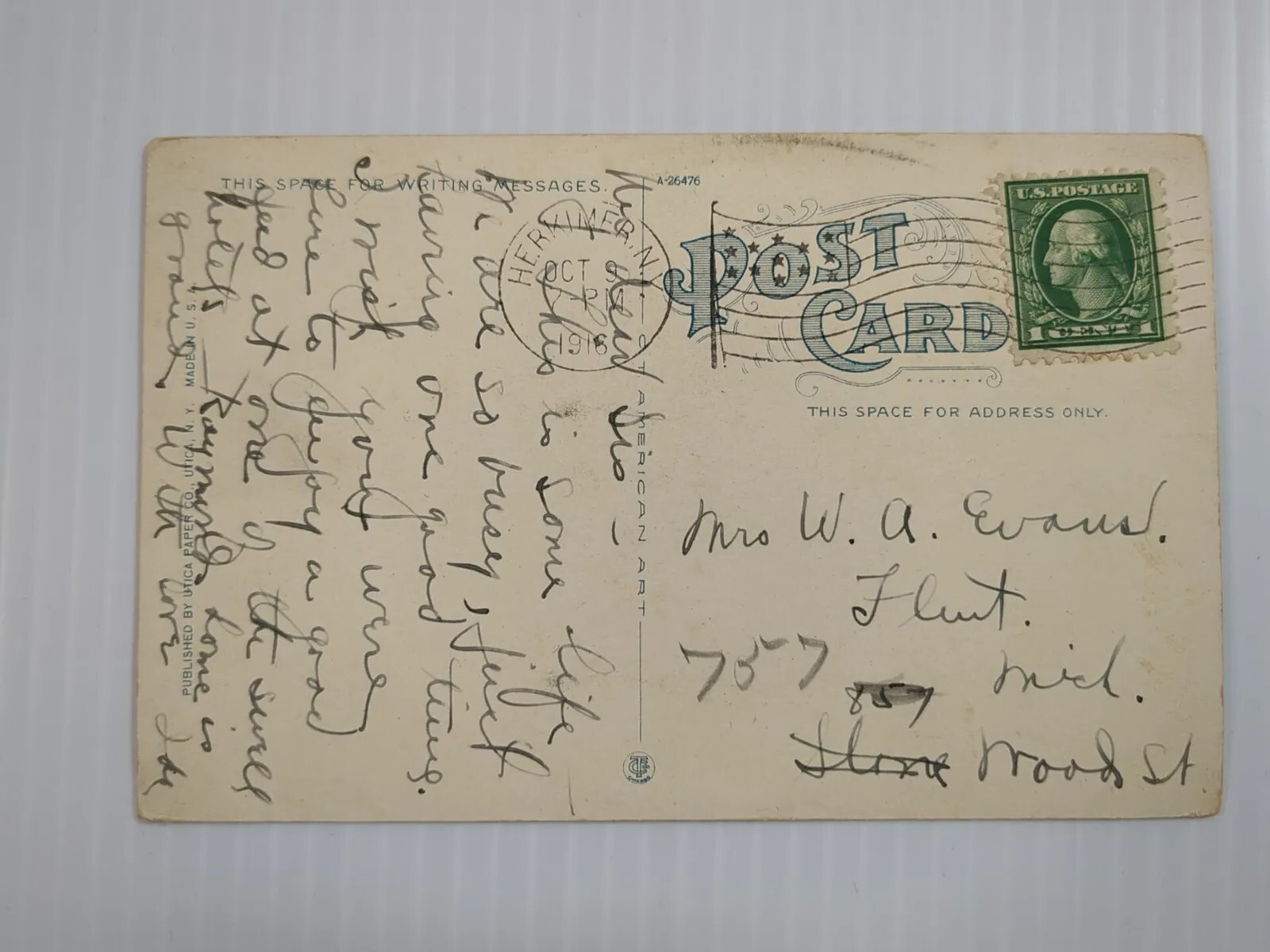 Oneida Court House Utica NY New York Penny Linen Postcard 1916 eBay