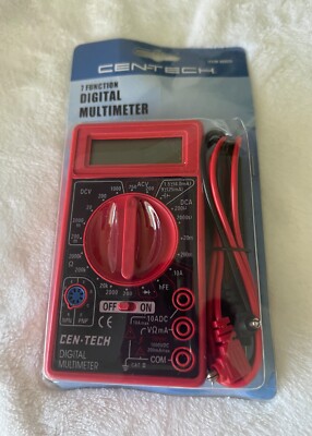 Cen-Tech Brand~7 Function Digital Multimeter AC DC Voltage Current LCD 98025 New
