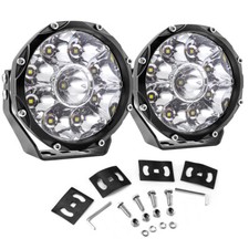 Pair 45w 5 Inch Round Led Work Light Spot Pods Offroad Driving Truck Fog Lamp