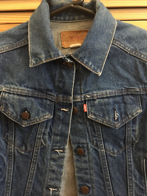 Vintage Levi's Jean Jacket With Hand Painted One Of A Kind Size S