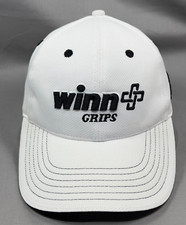Winn Grips Strap Back Cap Hat White Trucker Sportswear Athletic Golf Beach Mens
