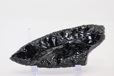 Flint Knapped Dark Burns Green Obsidian Blade DIY Mountain Man Dagger/Knife