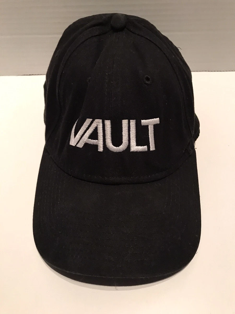 Vault Black Hat Cap By Verdi Productions Baseball Adjustable Strap 