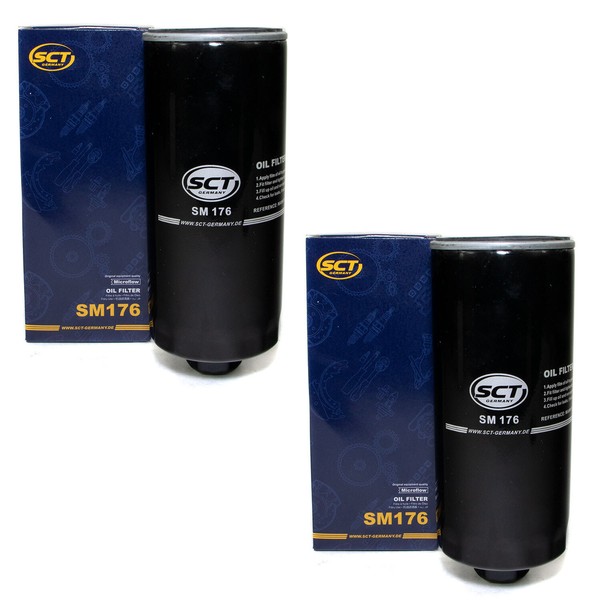 ÖLfilter 2 X SCT SM176 FüR Audi 3,6 4,2 3,7 100 Avant A6 Avant V8 A 6 S6 Quattro-image