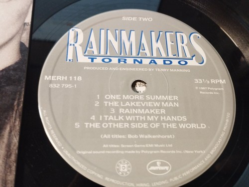 Rainmakers Tornado 1987 Polygram Merh 118 First Press - LP Vinyle 12 " VG/VG - Photo 2 sur 6