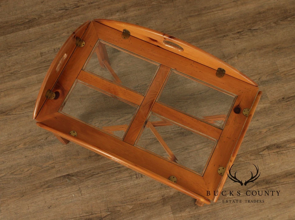 Кофейный столик со стеклянной поверхностью Thomasville Pine Butler's Tray - Изображение 4 из 4