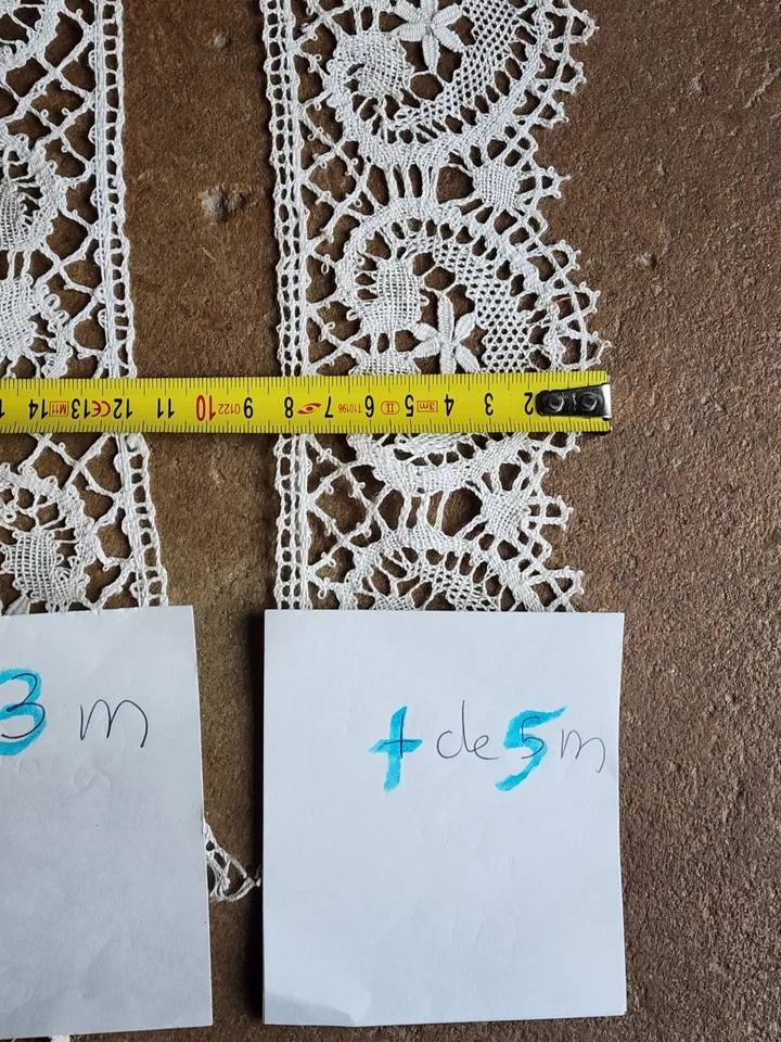 Lot Broderie Ancienne + 25 M Plus Divers Coutures Est France Tissus - Photo 2/4