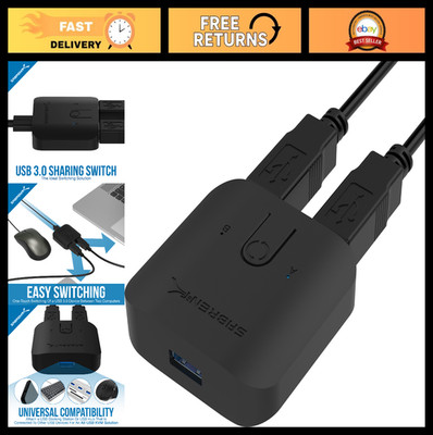 USB 3.0 Sharing Switch for Multiple Computers - Share USB Peripherals, LED Indic