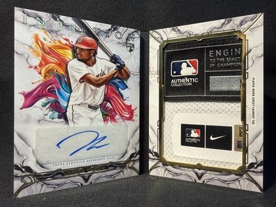 2025 Topps Inception James Wood Nationals RC Auto Laundry Tag Book Card 2/2
