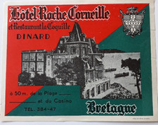 Hotel Roche Corneille ( DINARD)    DECO Luggage Label