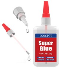  2-in-1 Super Glue with Brush Applicator  Nozzle, Mess Free Superglue Brush...