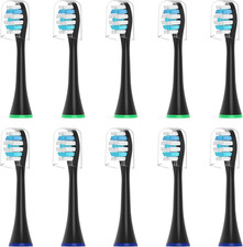 Replacement Toothbrush Heads Compatible with Aquasonic Black