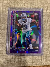 George Pickens 2025 Topps Chrome NFL #80 Purple Lava Refractor /75