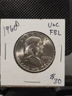 1960 D Franklin Half Dollar, 90% Silver, Uncirculated