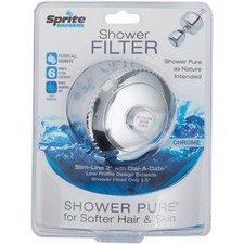 Sprite Slim-Line 2 Series Showerhead Water Filter SL2- Chrome Chrome